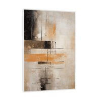 Paint brushes brown & orange - ArtDeco Canvas