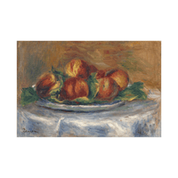 Peaches on a Plate, Pierre-Auguste Renoir - ArtDeco Canvas