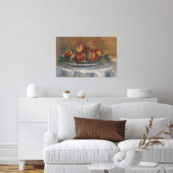 Peaches on a Plate, Pierre-Auguste Renoir - ArtDeco Canvas