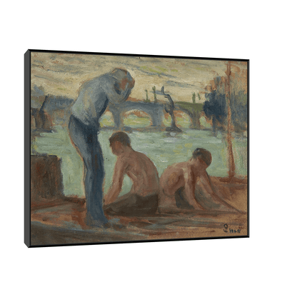 Personnages en bord de Seine, Maximilien Luce - ArtDeco Canvas