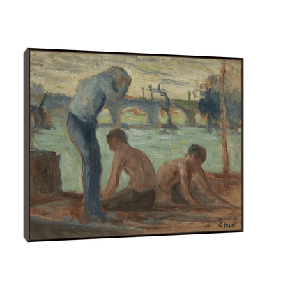 Personnages en bord de Seine, Maximilien Luce - ArtDeco Canvas
