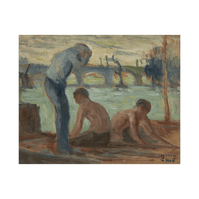 Personnages en bord de Seine, Maximilien Luce - ArtDeco Canvas