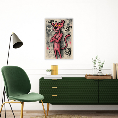Pink Panther Wall Art – Cool Cat Graffiti Style Poster