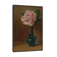 Pink Rose In A Green Vas, George Henry Hall - ArtDeco Canvas