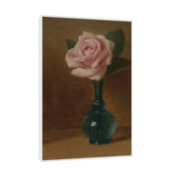Pink Rose In A Green Vas, George Henry Hall - ArtDeco Canvas