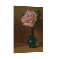 Pink Rose In A Green Vas, George Henry Hall - ArtDeco Canvas