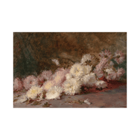 Pink and White Chrysanthemums, Robert Wilton Lockwood - ArtDeco Canvas