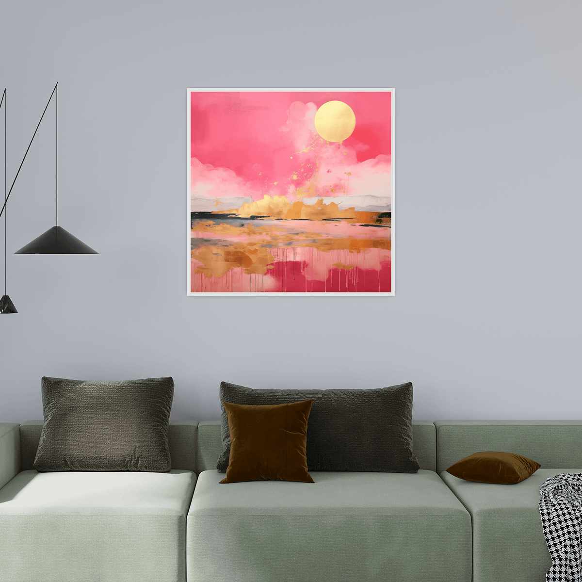 Pink eruption - ArtDeco Canvas