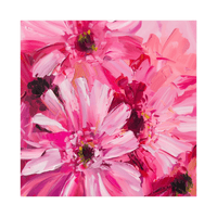 Pink flowers - ArtDeco Canvas