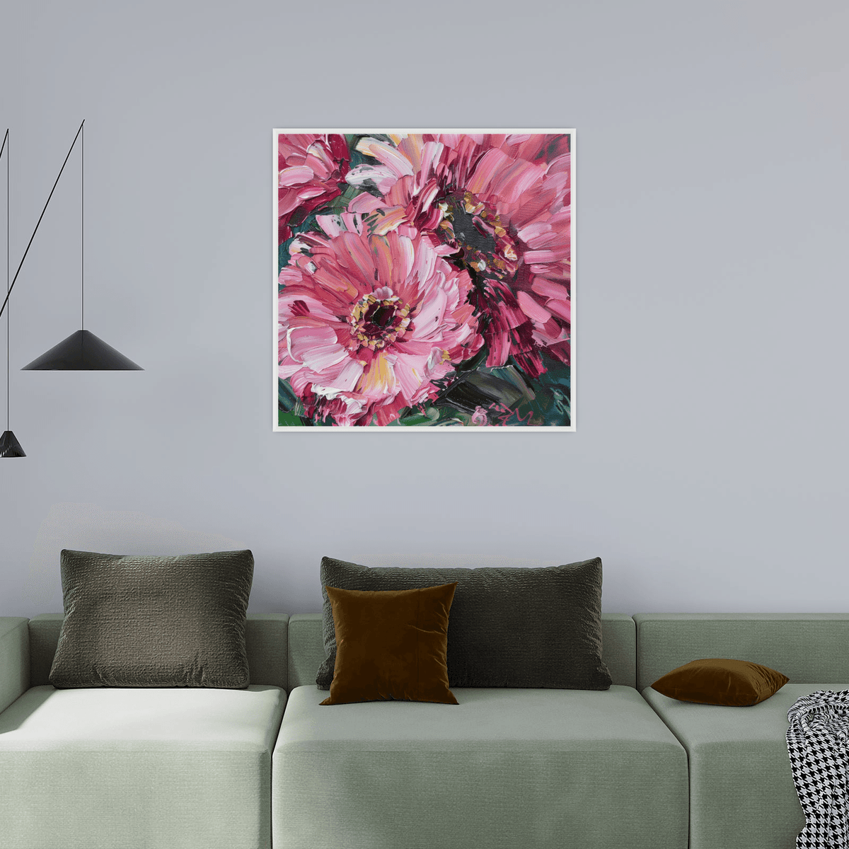 Pink flowers ll - ArtDeco Canvas