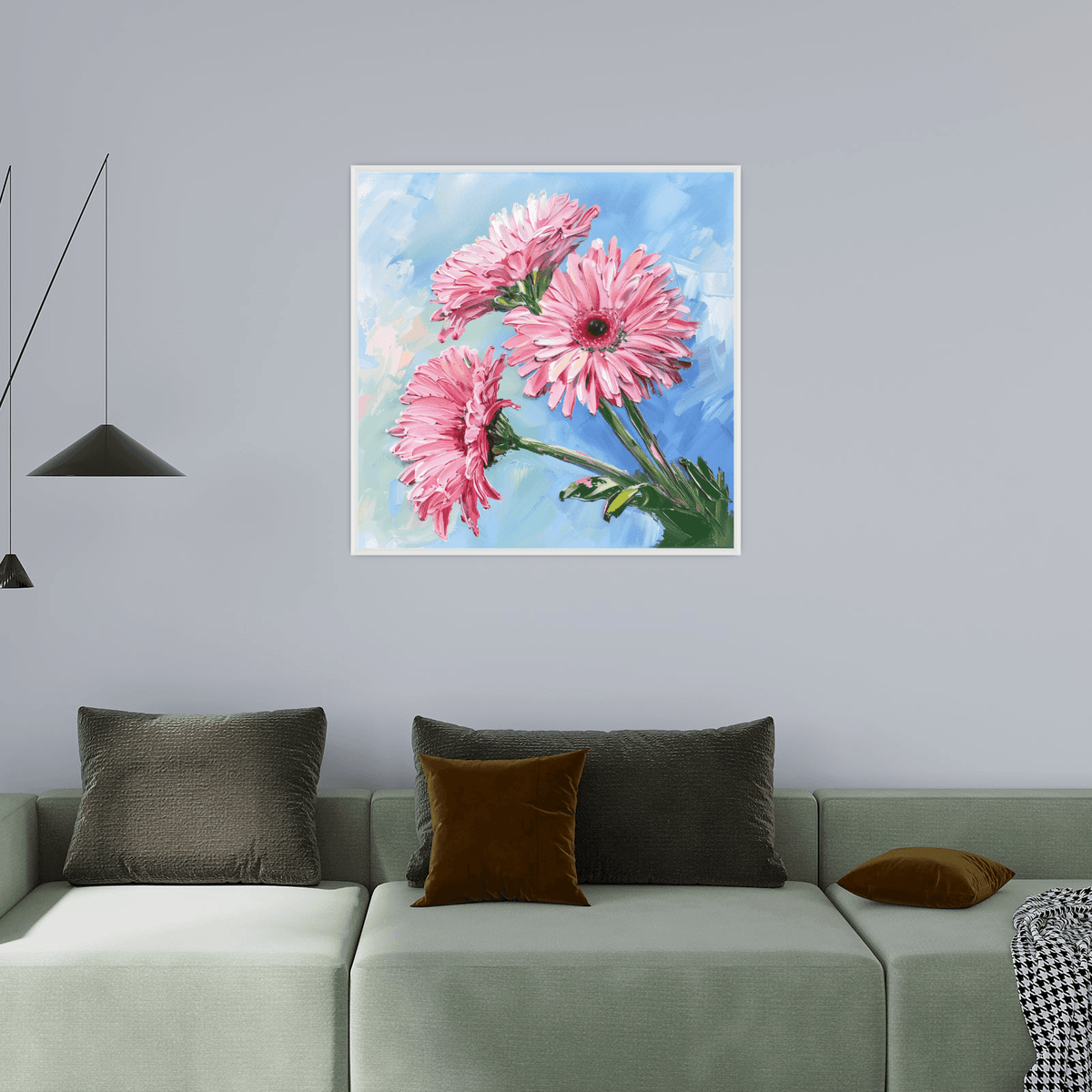 Pink flowers lll - ArtDeco Canvas