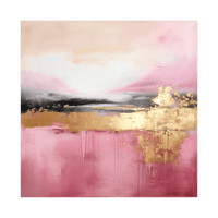 Pink lake sundown - ArtDeco Canvas