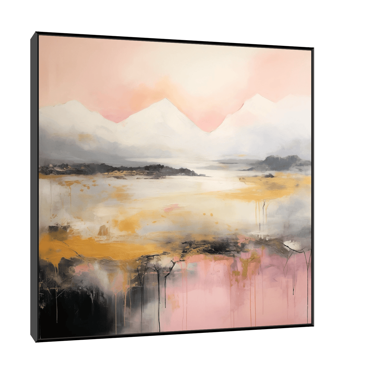 Pink reflections in the valley - ArtDeco Canvas