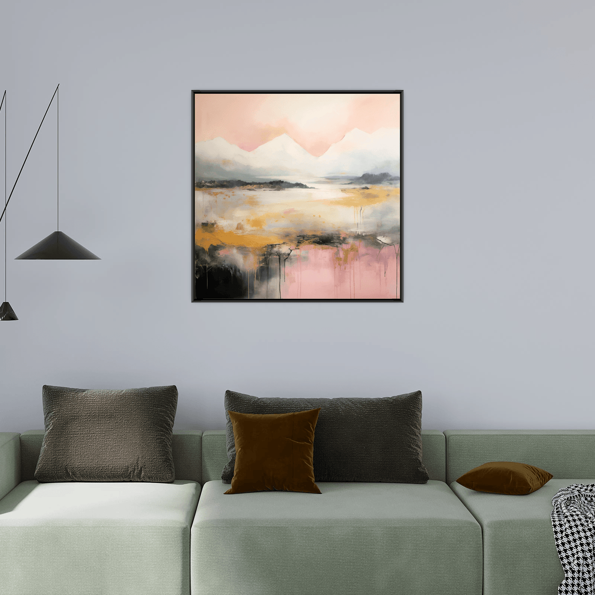 Pink reflections in the valley - ArtDeco Canvas