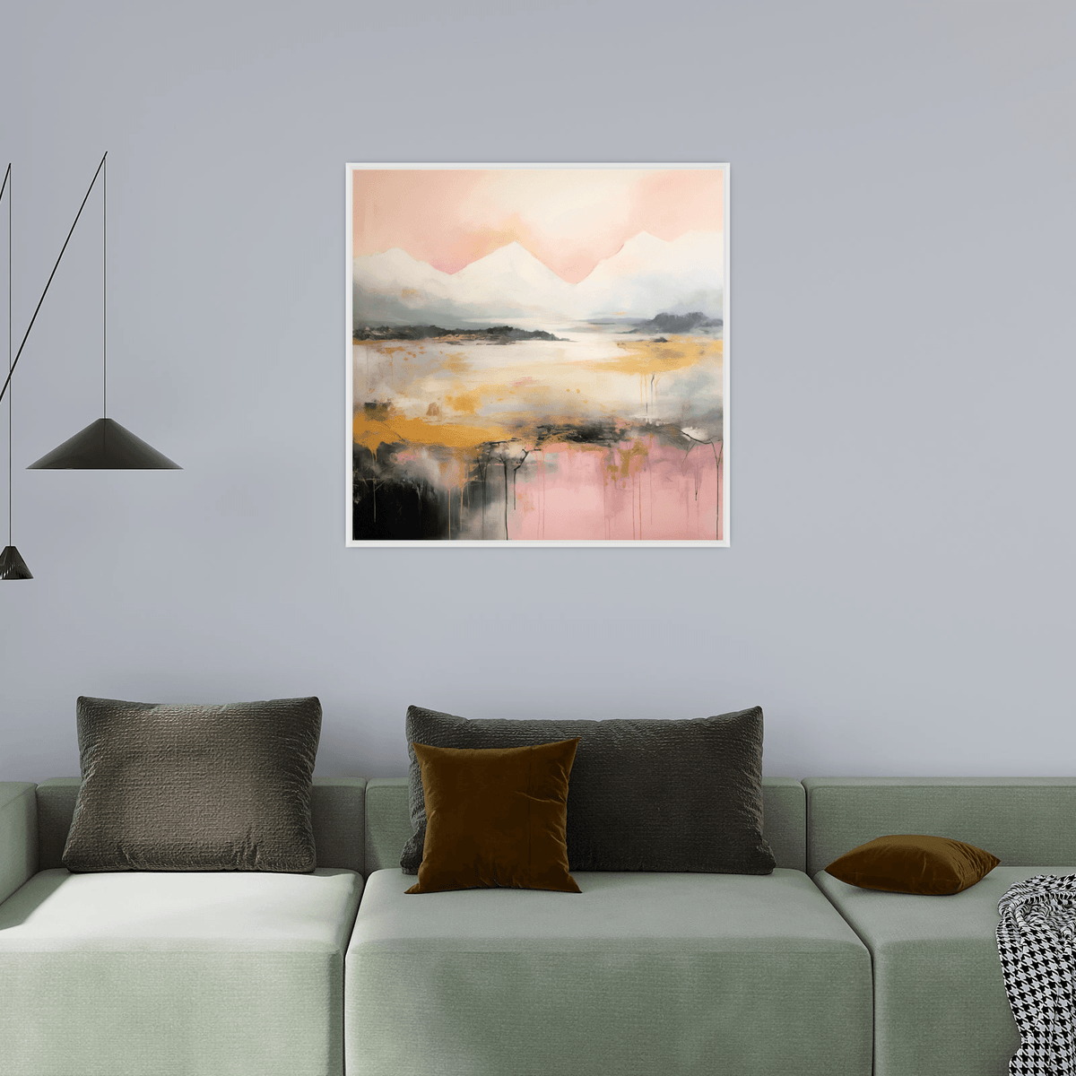 Pink reflections in the valley - ArtDeco Canvas