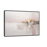 Pink sunset horizon - ArtDeco Canvas