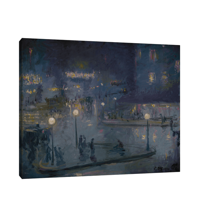 Place de Rome at Night, Theodore Earl Butler - ArtDeco Canvas