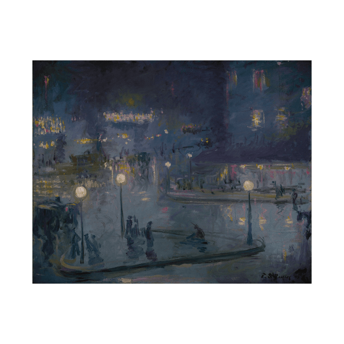 Place de Rome at Night, Theodore Earl Butler - ArtDeco Canvas