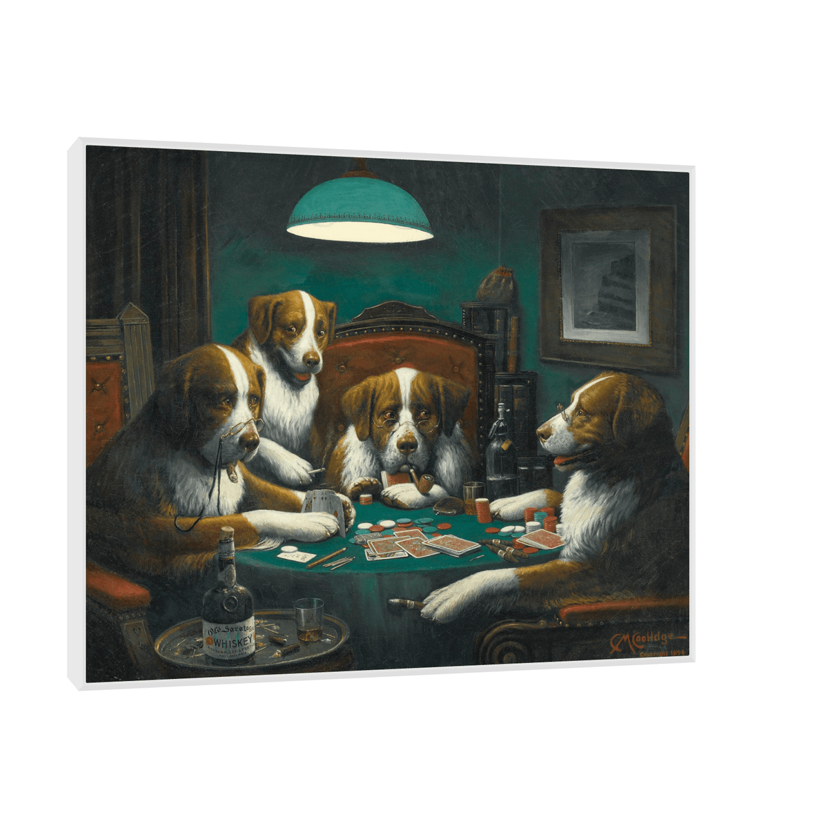 Poker Game, Cassius Marcellus Coolidge - ArtDeco Canvas