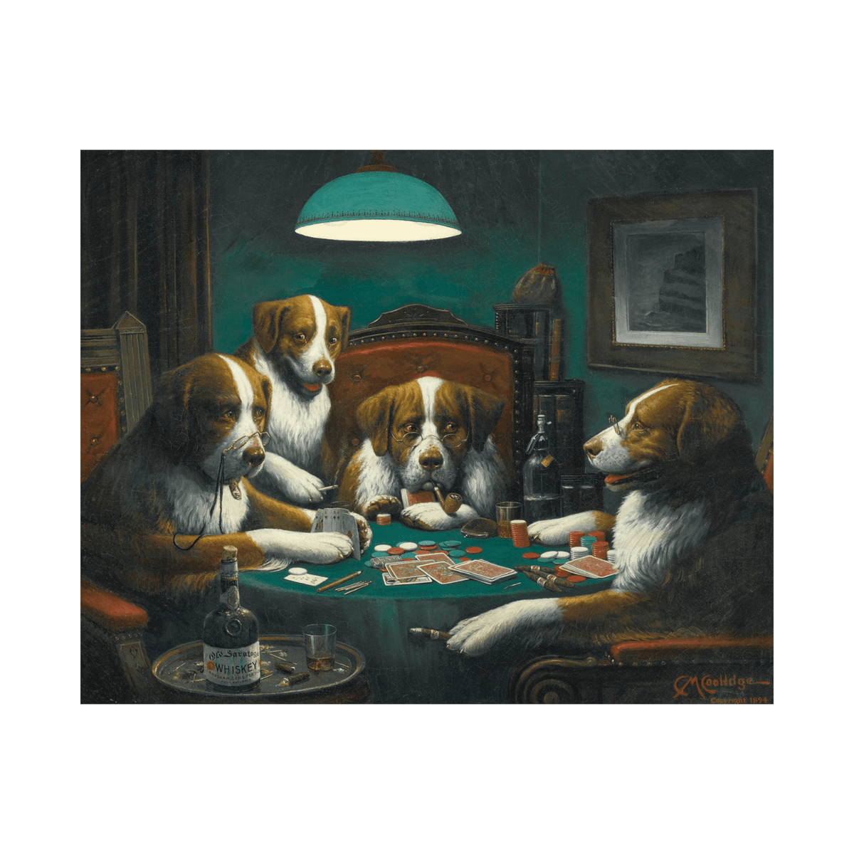 Poker Game, Cassius Marcellus Coolidge - ArtDeco Canvas