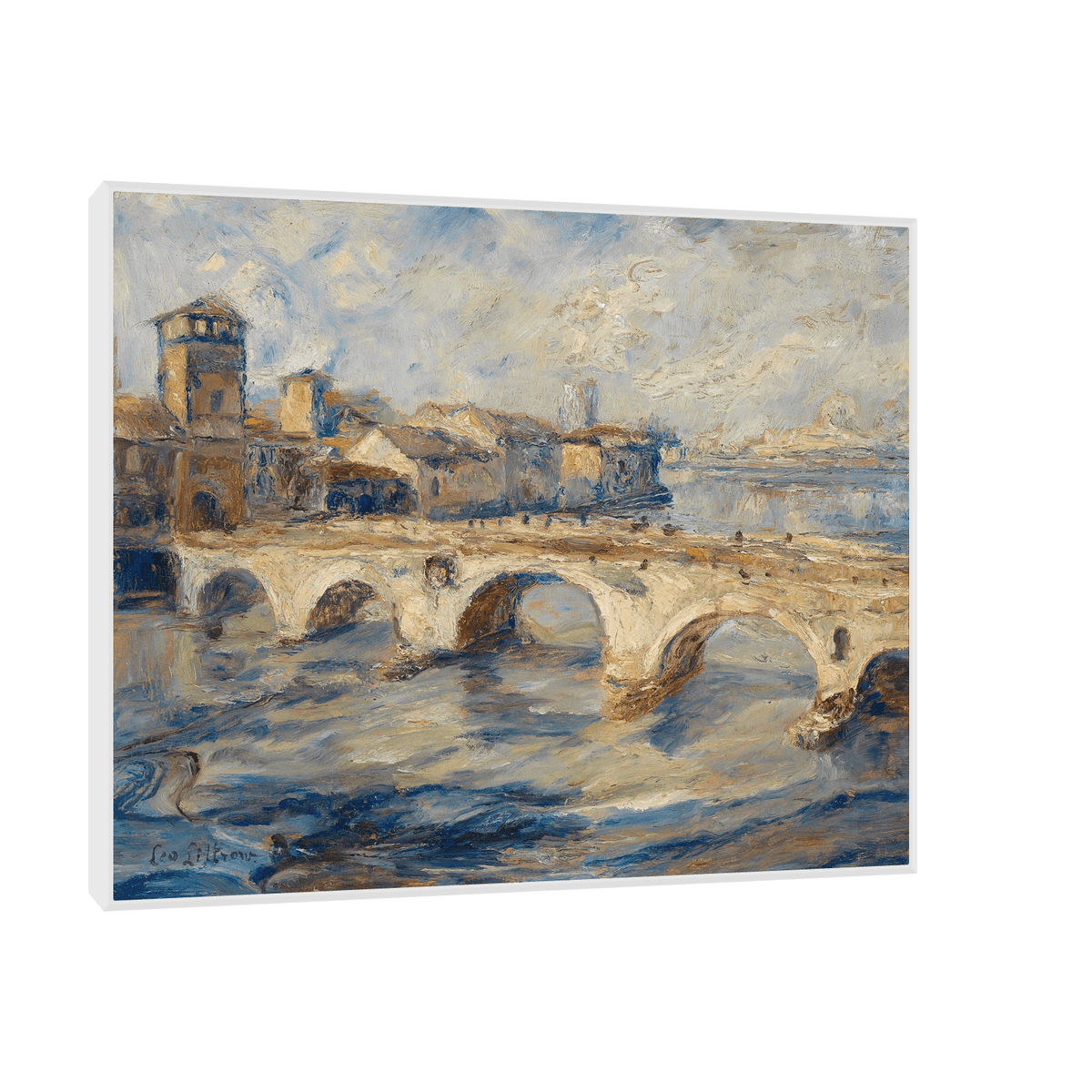 Ponte Pietra Verona, Leontine von Littrow - ArtDeco Canvas