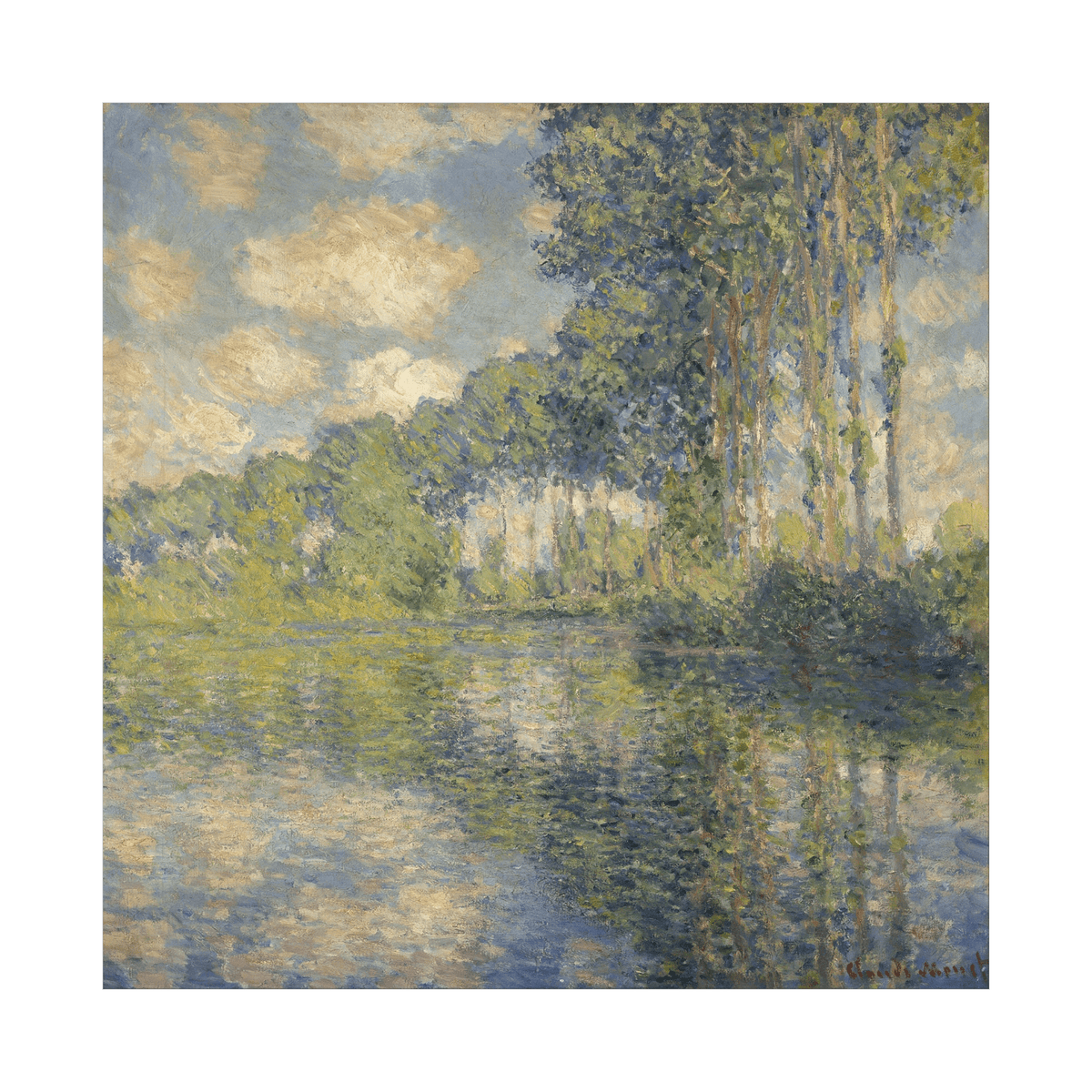 Poplars on the Epte, Claude Monet - ArtDeco Canvas