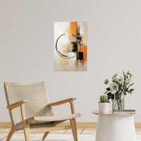 Prismatic Visions in orange - ArtDeco Canvas