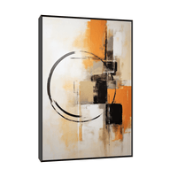 Prismatic Visions in orange - ArtDeco Canvas