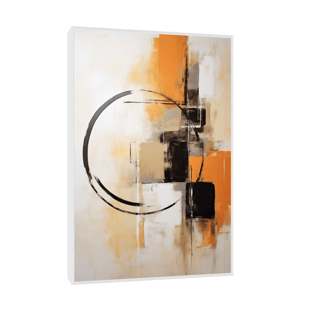 Prismatic Visions in orange - ArtDeco Canvas