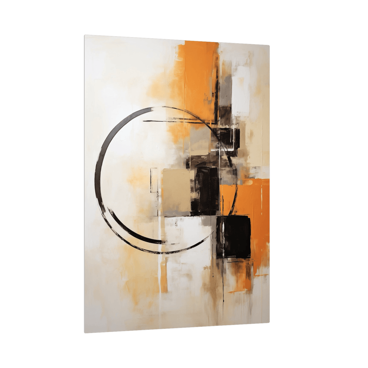 Prismatic Visions in orange - ArtDeco Canvas