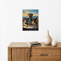 Pugs having fun - ArtDeco Canvas