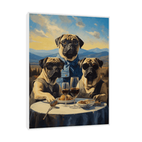 Pugs having fun - ArtDeco Canvas