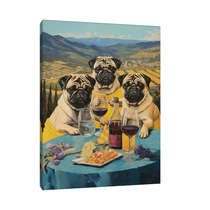 Pugs, the gang - ArtDeco Canvas