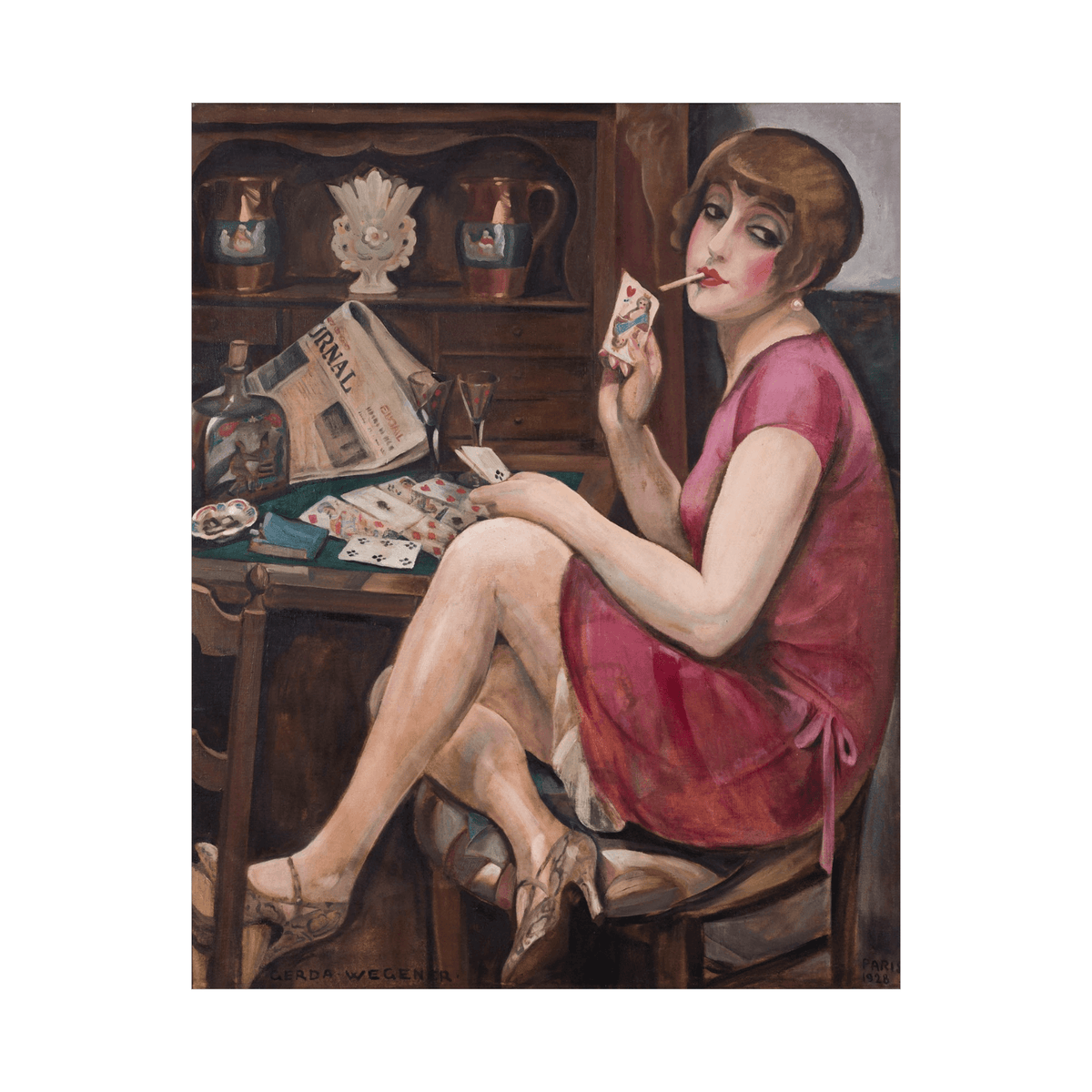 Queen of Hearts, Gerda Wegener - ArtDeco Canvas