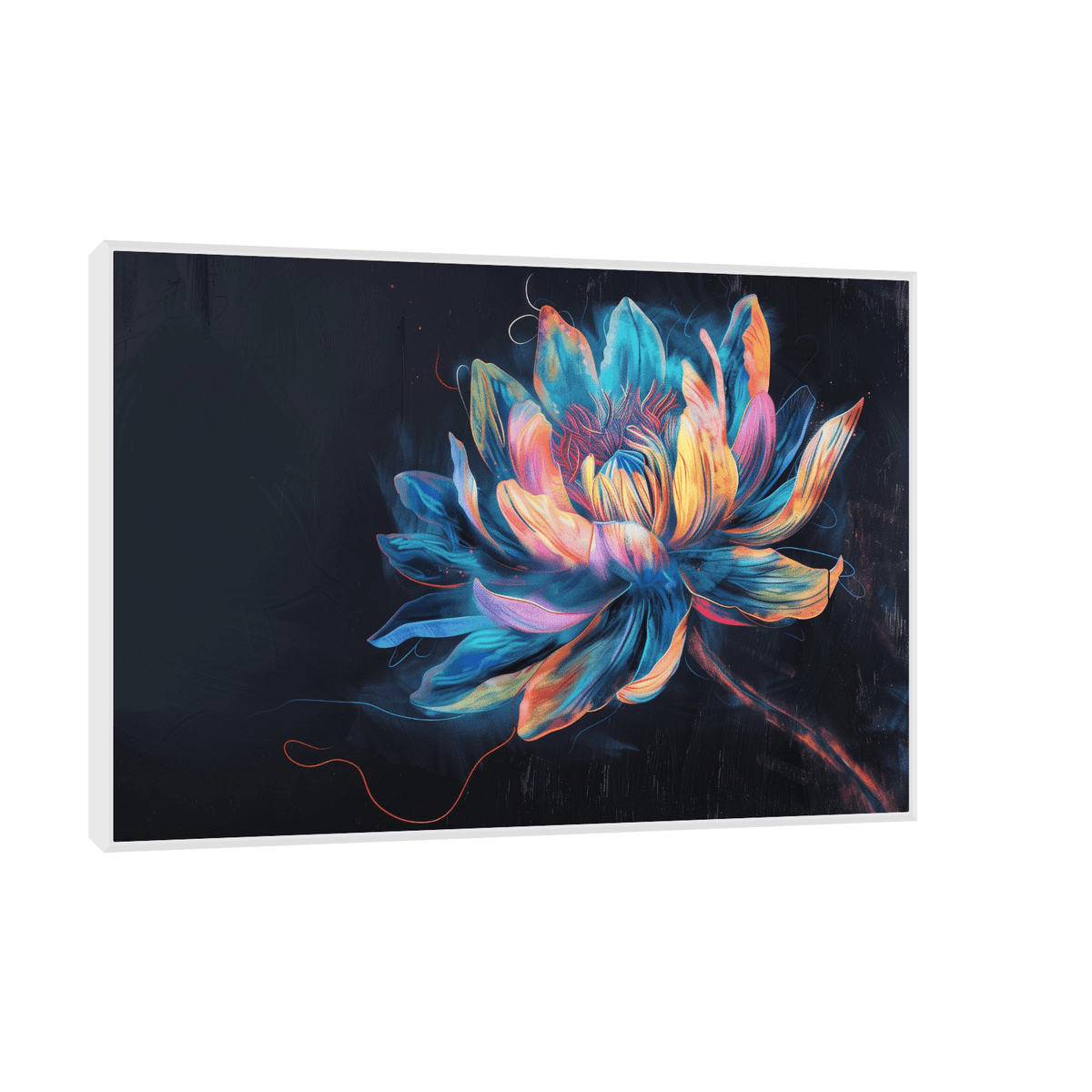 Rainbow flower - ArtDeco Canvas