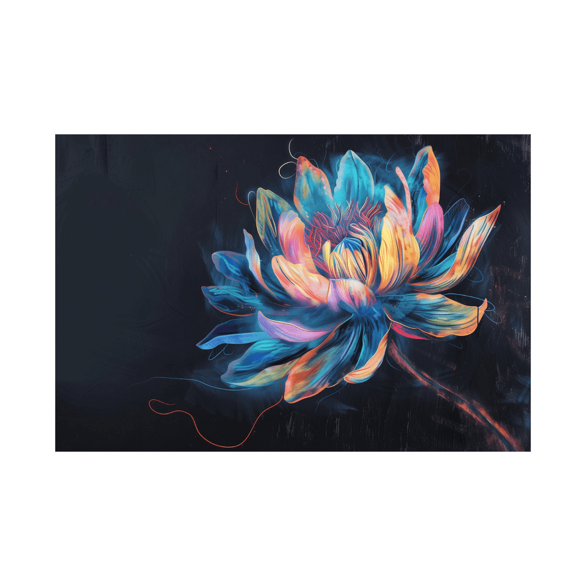 Rainbow flower - ArtDeco Canvas