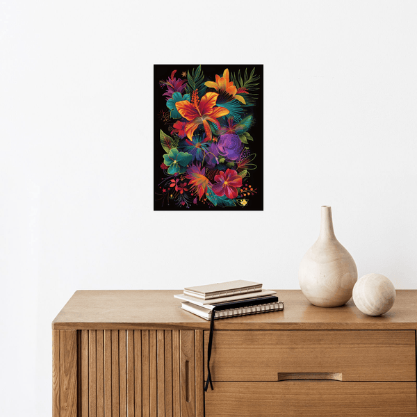 Rainbow flowers - ArtDeco Canvas