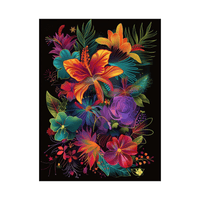 Rainbow flowers - ArtDeco Canvas