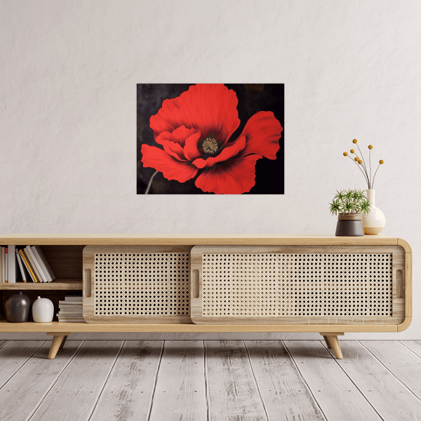 Red carnation - ArtDeco Canvas