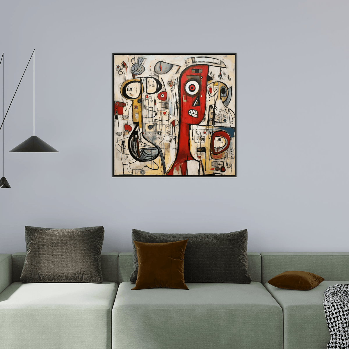 Red echoes - ArtDeco Canvas