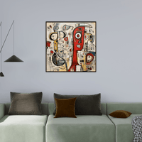 Red echoes - ArtDeco Canvas