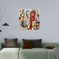 Red echoes - ArtDeco Canvas