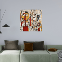 Red echoes II - ArtDeco Canvas