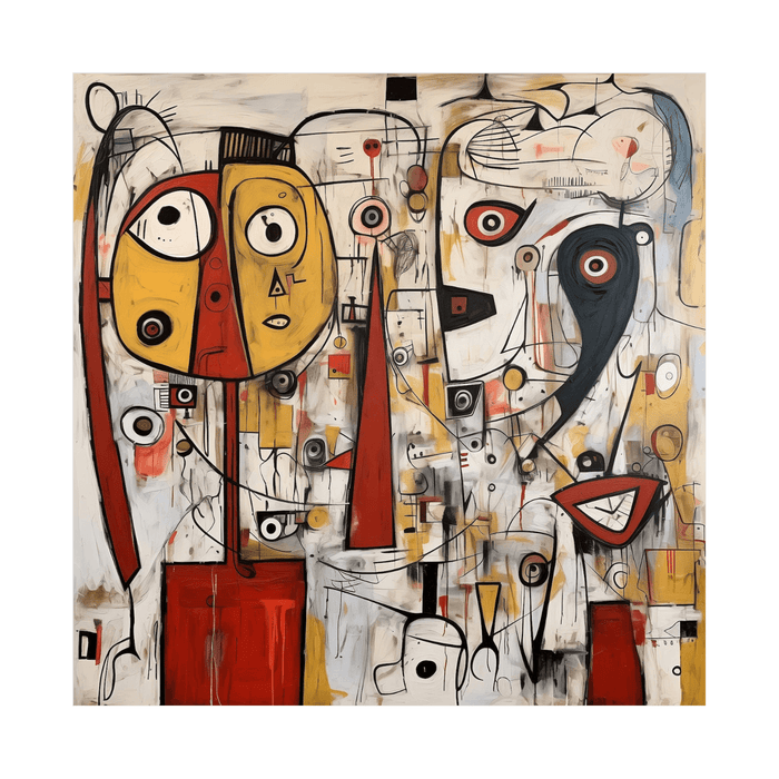 Red echoes II - ArtDeco Canvas