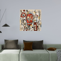 Red echoes IV - ArtDeco Canvas