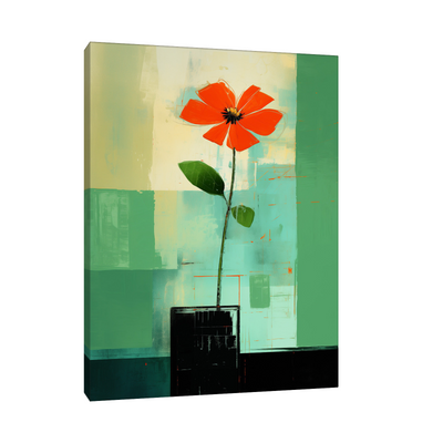 Red flower in the vase