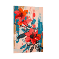 Red flowers - ArtDeco Canvas