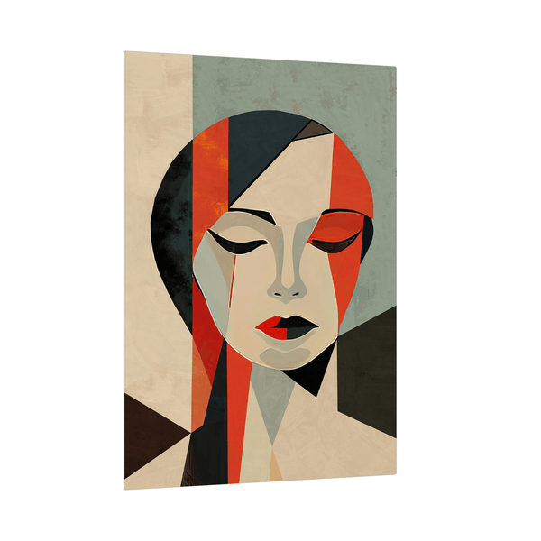 Red portrait - ArtDeco Canvas