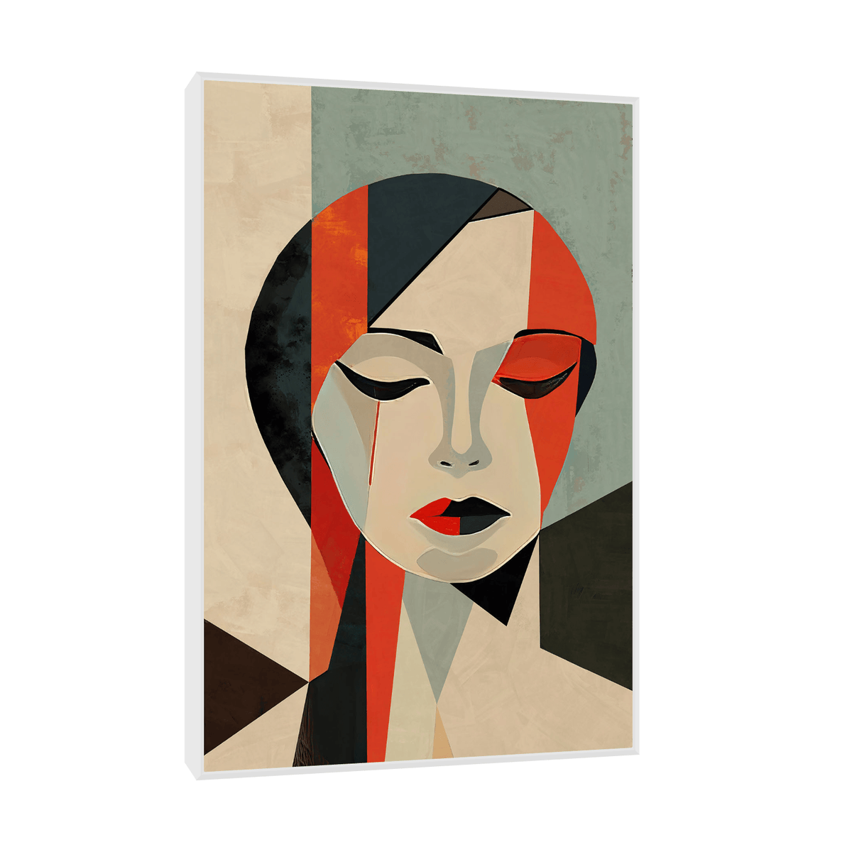 Red portrait - ArtDeco Canvas