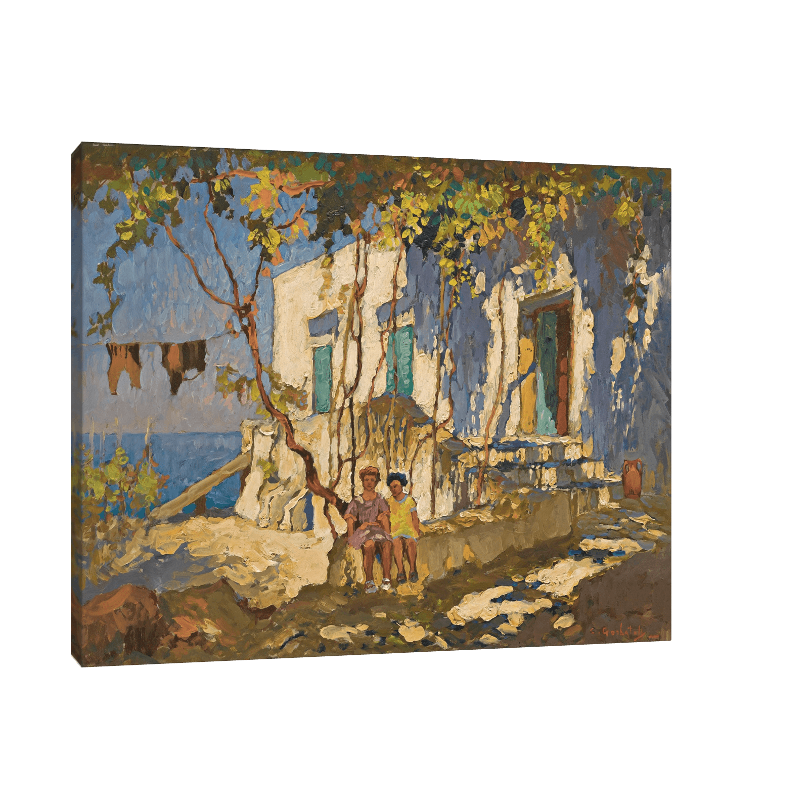 Resting In The Shade, Konstantin Ivanovich Gorbatov - ArtDeco Canvas